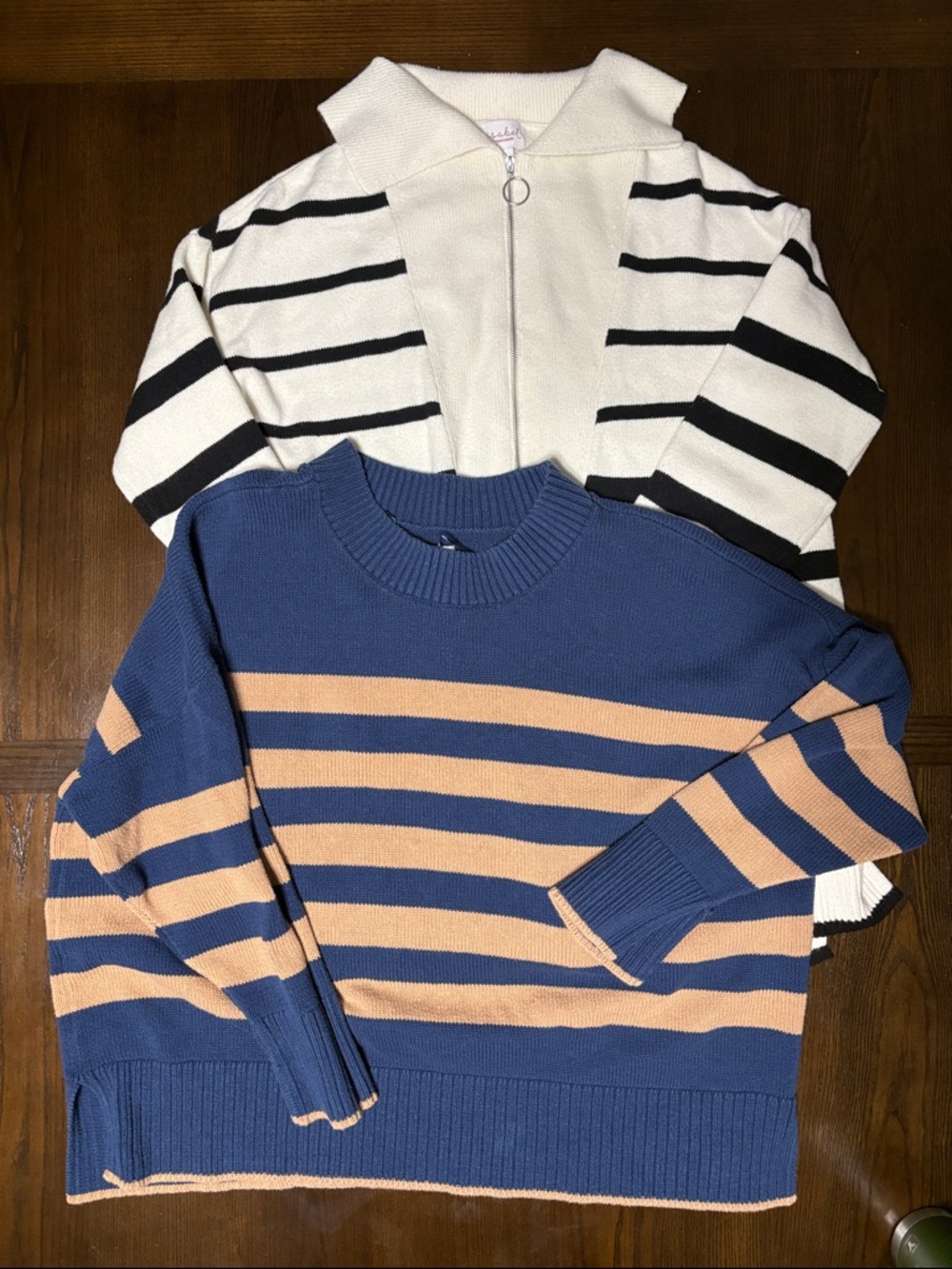 Bundle of striped sweaters